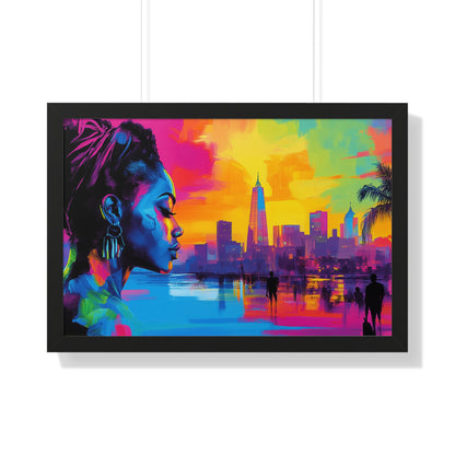 Modern Cityscape Art – Vibrant Framed Wall Decor