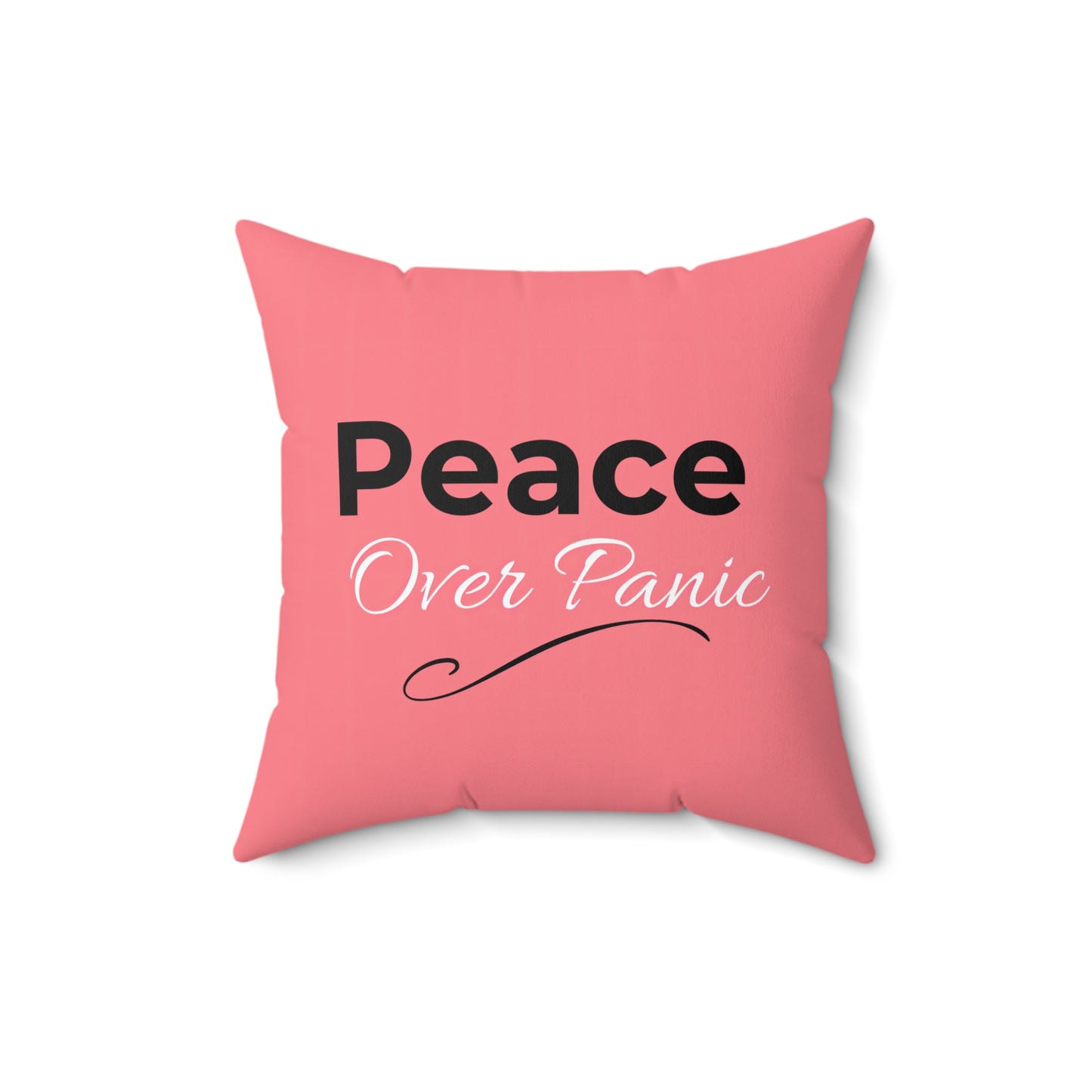 Peace Over Panic Throw Pillow | Inspirational Home Decor Cushion