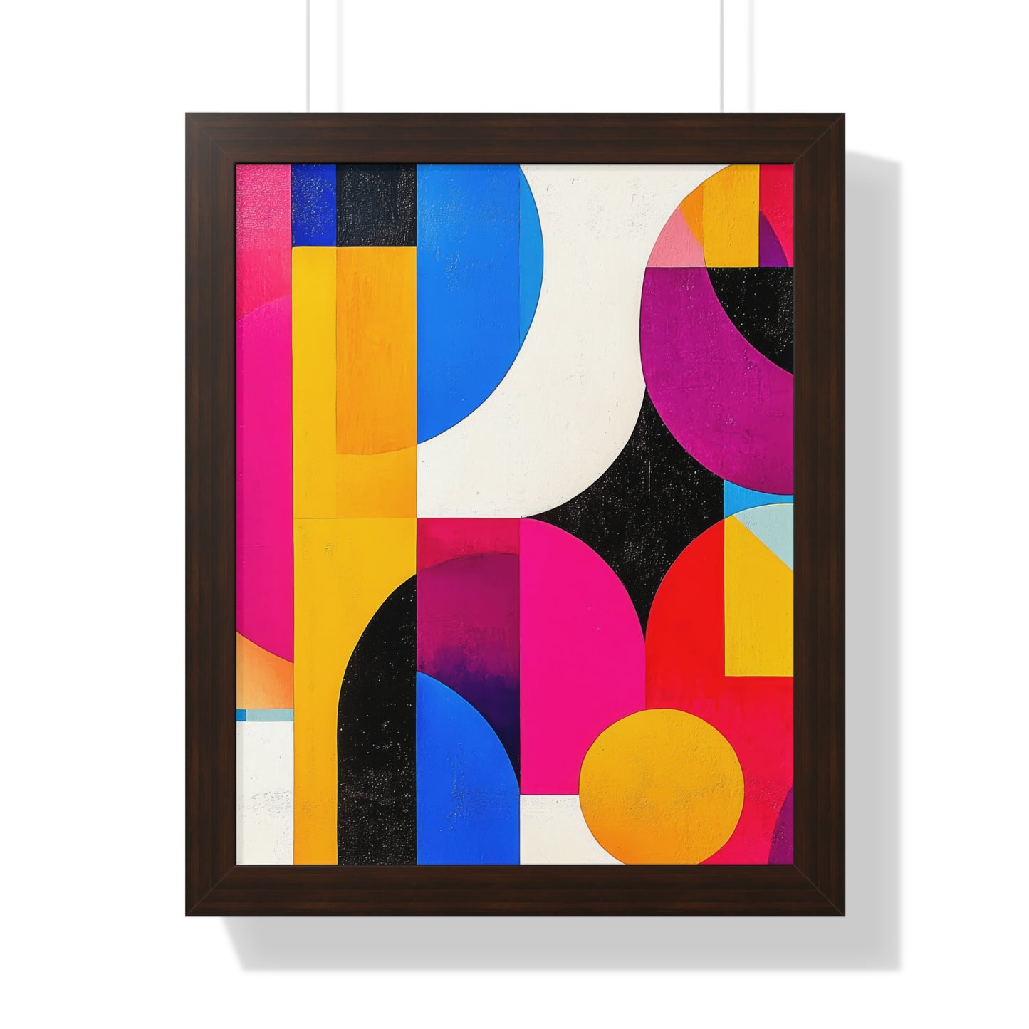 Colorful Geometric Framed Wall Art – Modern Abstract Design