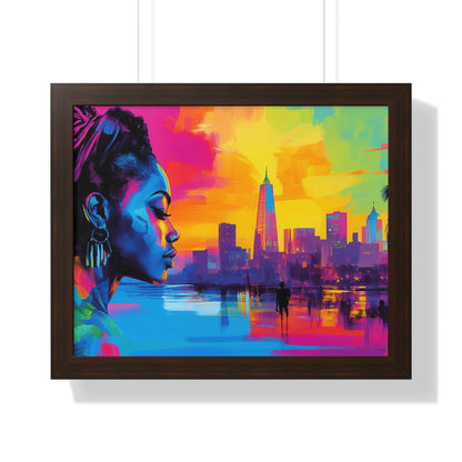 Modern Cityscape Art – Vibrant Framed Wall Decor