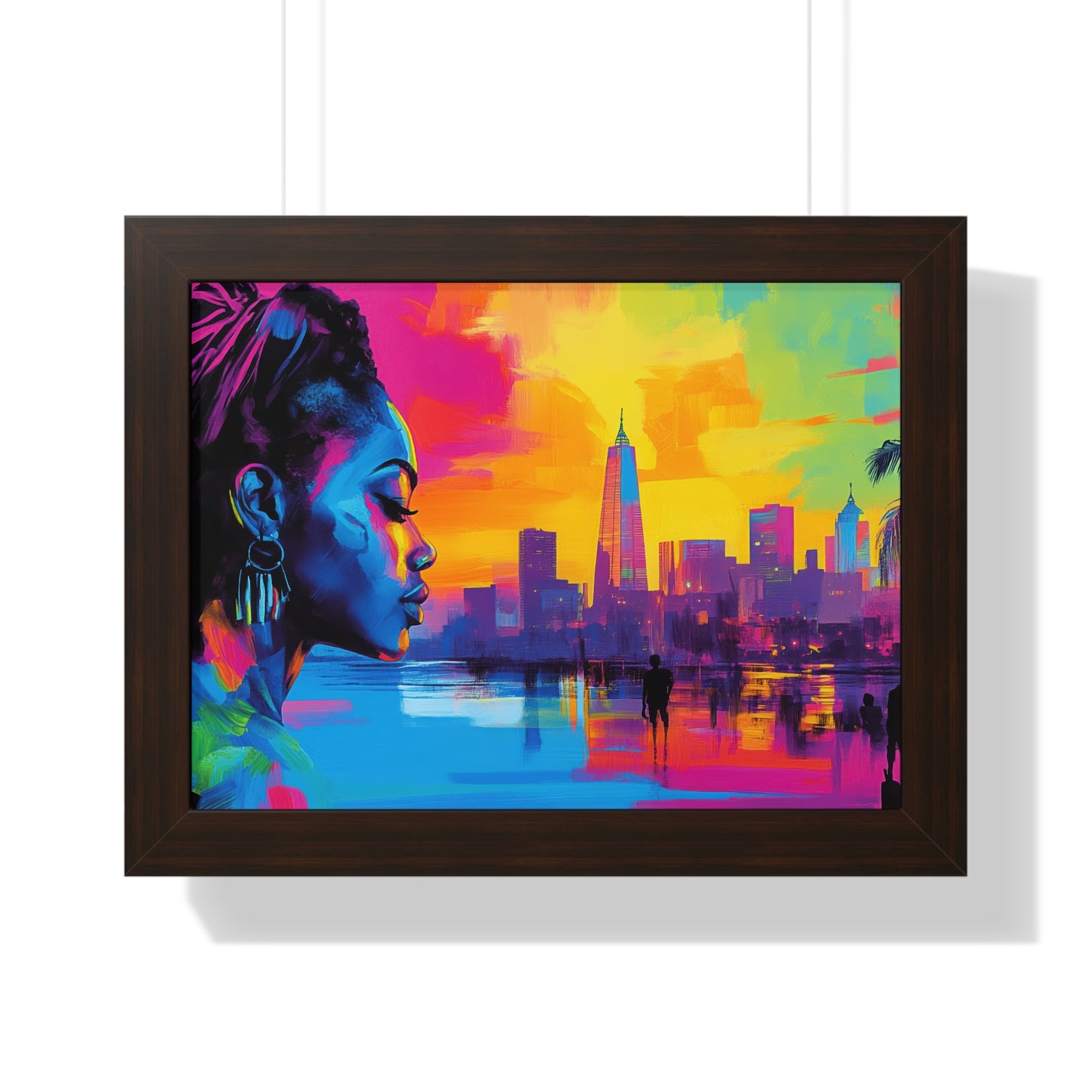 Modern Cityscape Art – Vibrant Framed Wall Decor