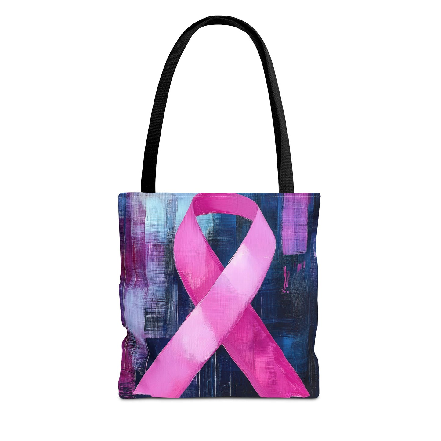 Support in Style: Abstract Pink Ribbon Breast Cancer Awareness Tote