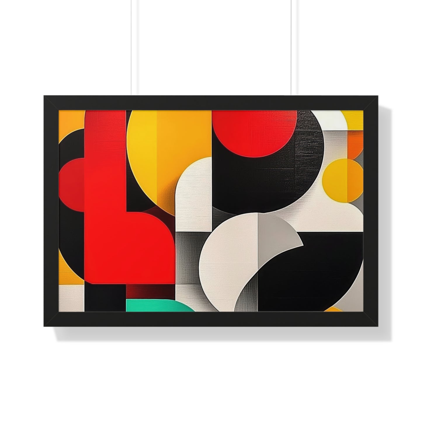 Modern Geometric Framed Wall Art – Bold Abstract Design