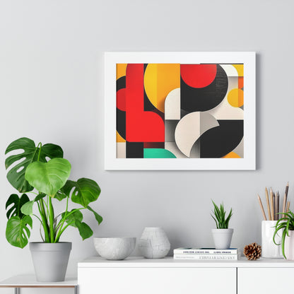 Modern Geometric Framed Wall Art – Bold Abstract Design