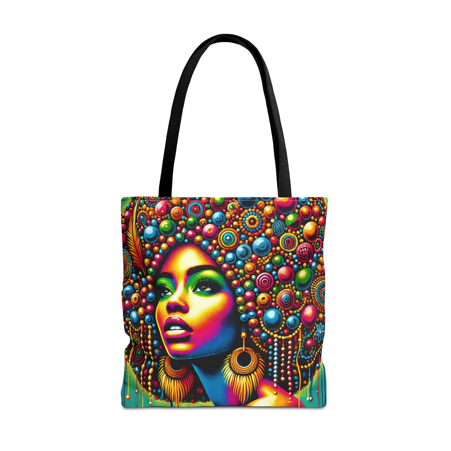 Radiant Afro Beauty Tote Bag – Express Your Culture with Bold Colors