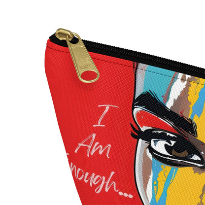 I Am Enough Empowerment Pouch – Bold and Inspirational Design