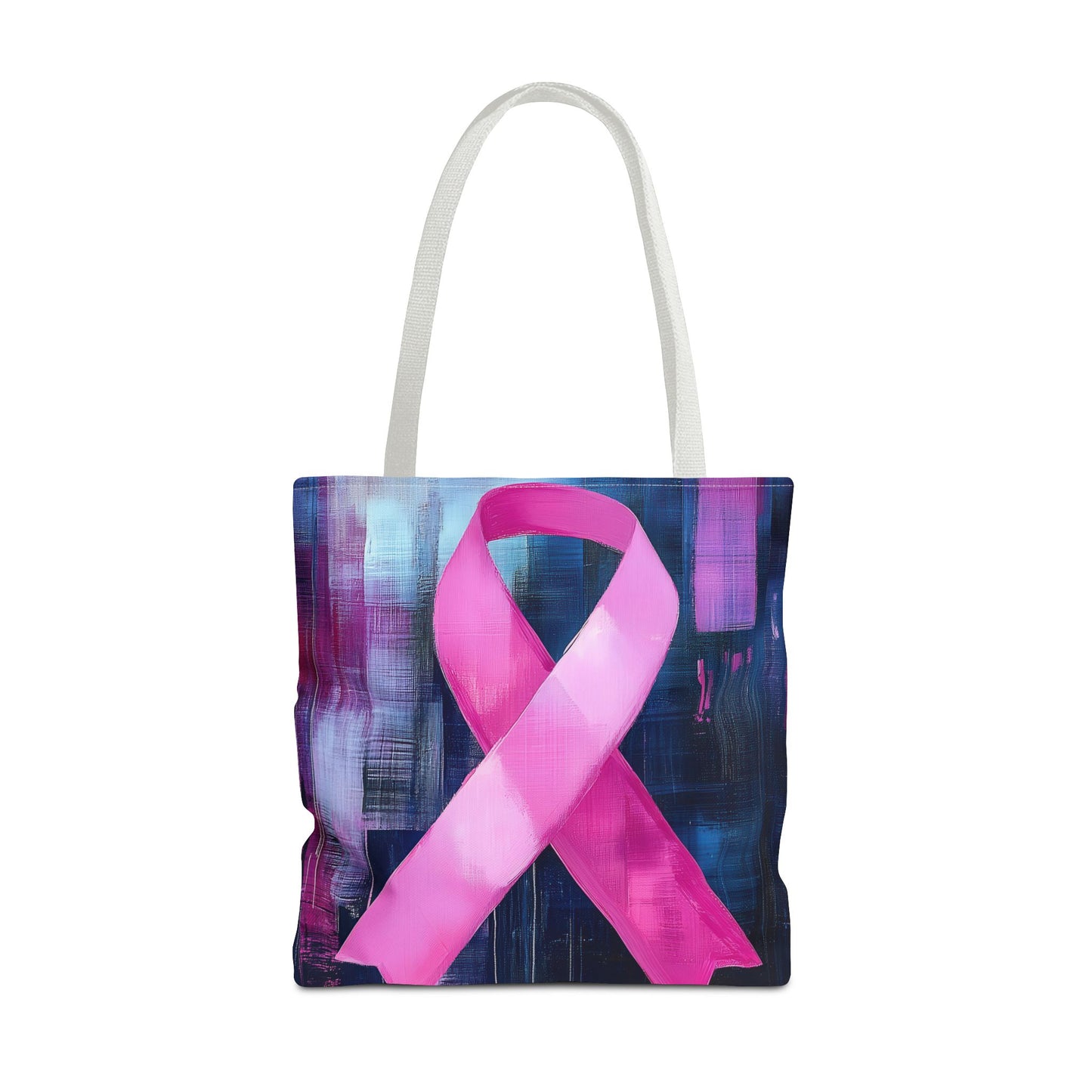 Support in Style: Abstract Pink Ribbon Breast Cancer Awareness Tote