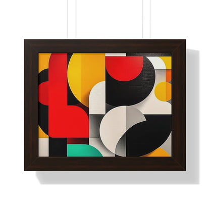 Modern Geometric Framed Wall Art – Bold Abstract Design