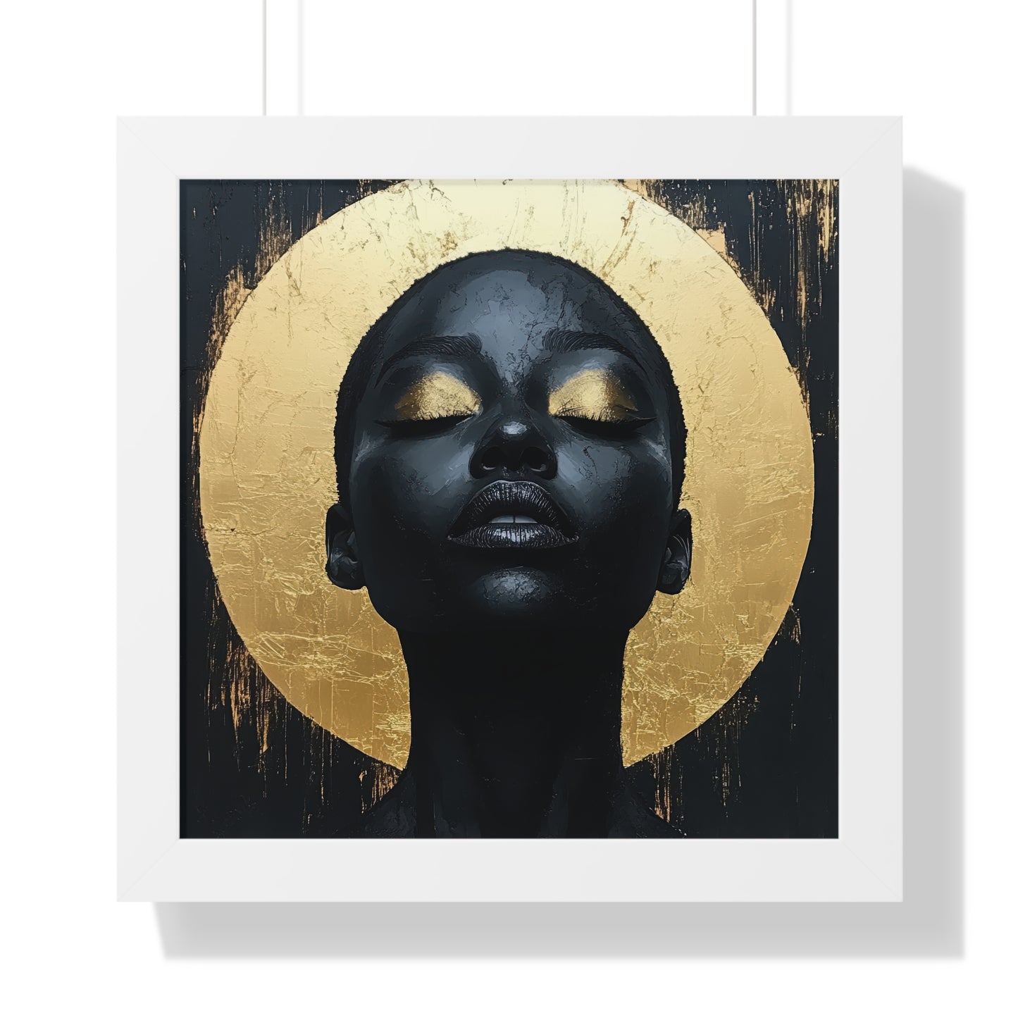 Black & Gold Portrait – Framed Modern Wall Art