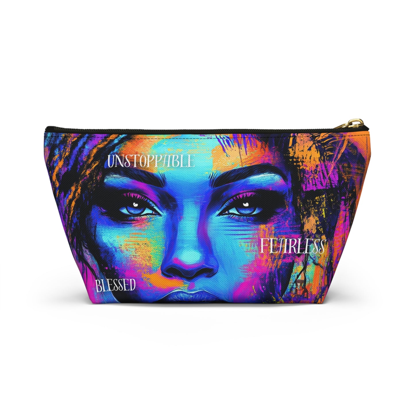 Unstoppable Empowerment Accessory Pouch – Vibrant and Fearless Design