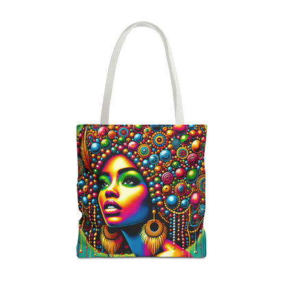 Radiant Afro Beauty Tote Bag – Express Your Culture with Bold Colors