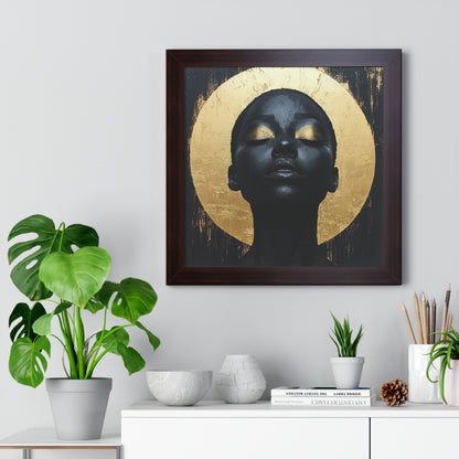 Black & Gold Portrait – Framed Modern Wall Art