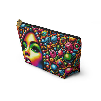 Radiant Afro Beauty Pouch – Bold and Colorful Afrocentric Design