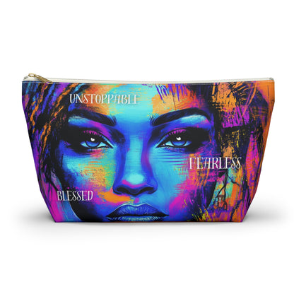 Unstoppable Empowerment Accessory Pouch – Vibrant and Fearless Design