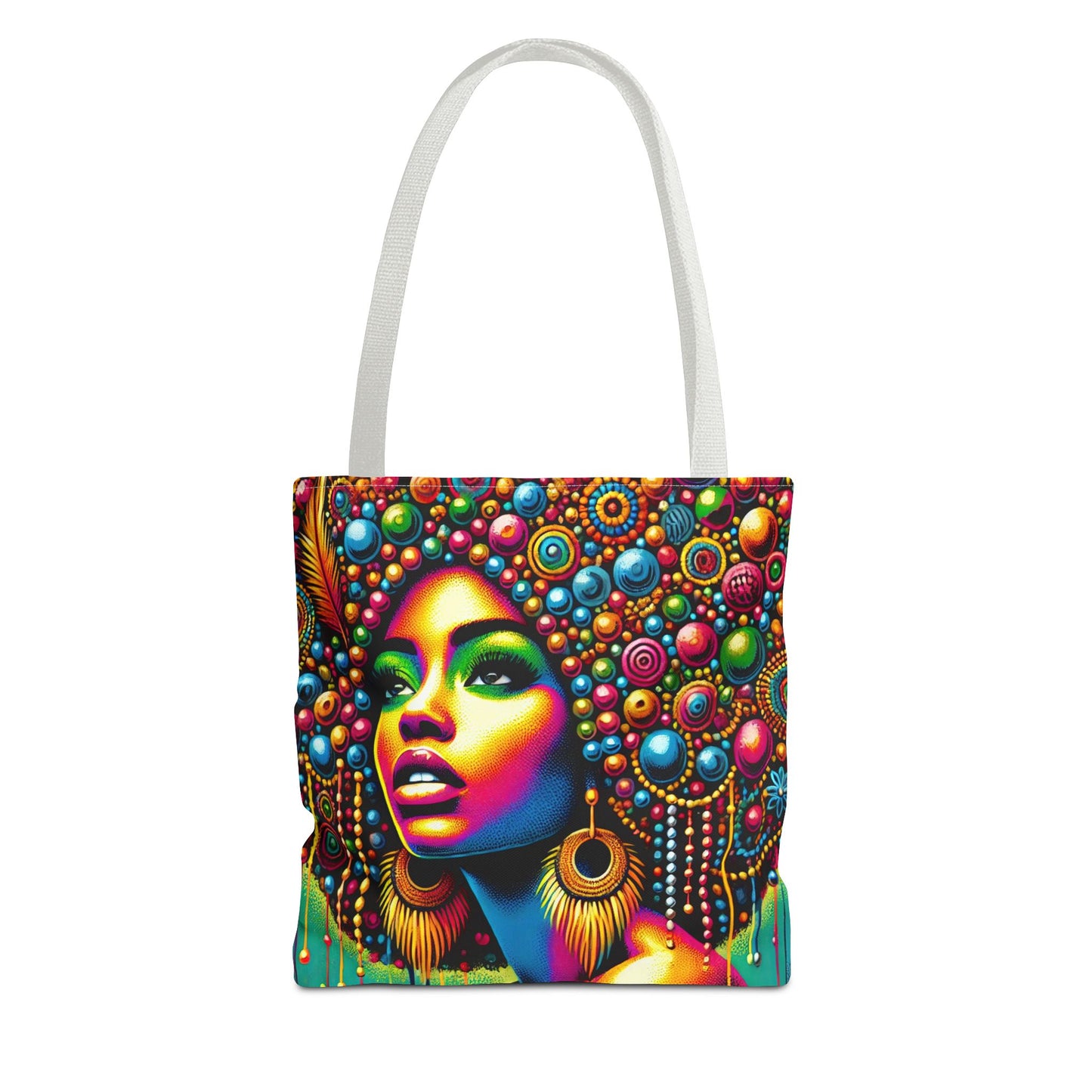 Radiant Afro Beauty Tote Bag – Express Your Culture with Bold Colors