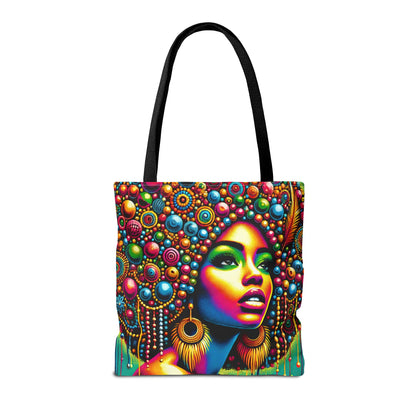 Radiant Afro Beauty Tote Bag – Express Your Culture with Bold Colors