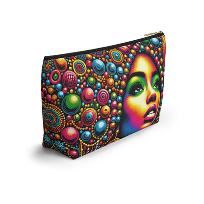 Radiant Afro Beauty Pouch – Bold and Colorful Afrocentric Design