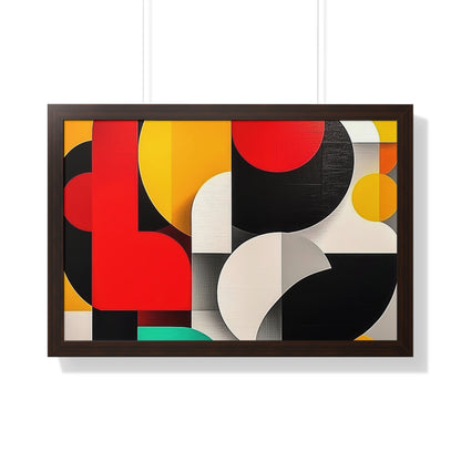 Modern Geometric Framed Wall Art – Bold Abstract Design