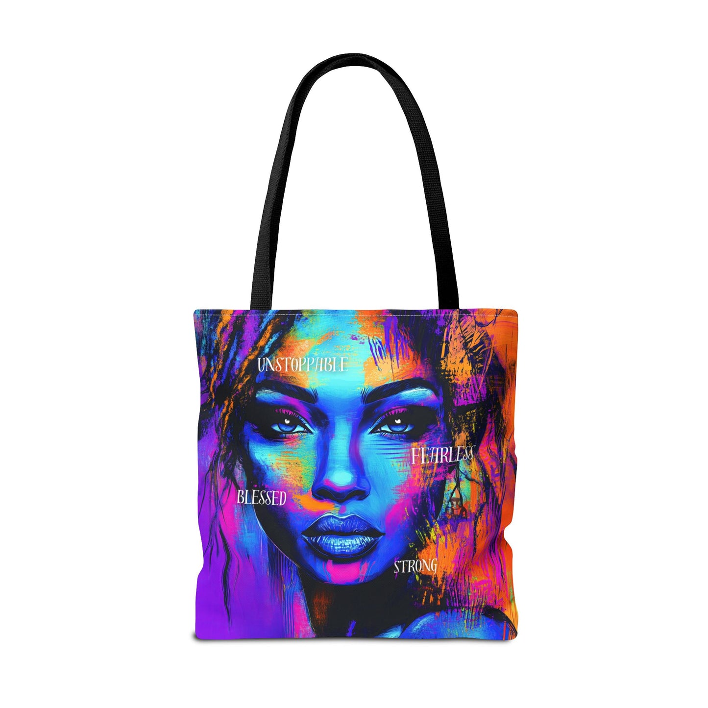 Unstoppable Empowerment Tote Bag - Vibrant Portrait of Strength