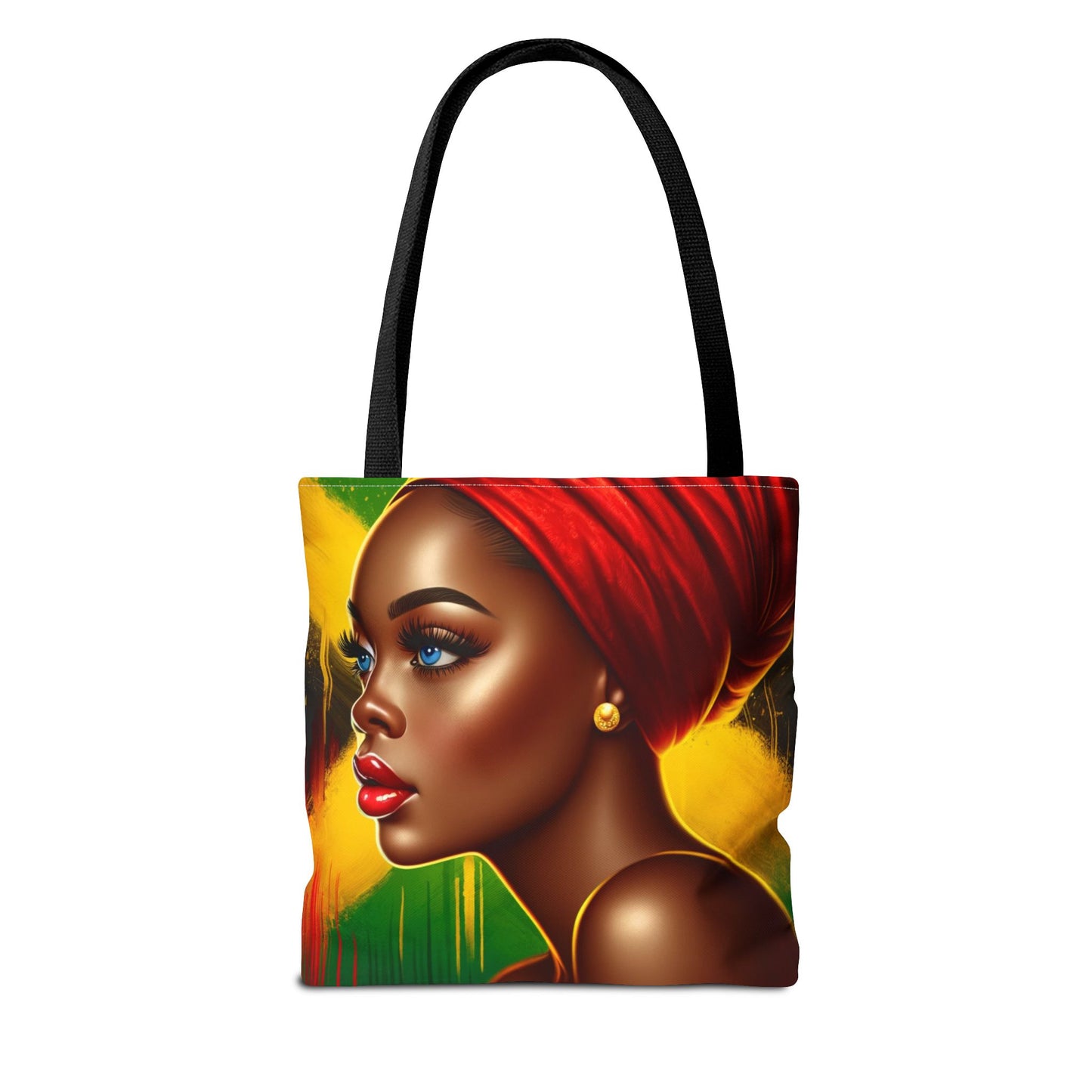 Cultural Elegance: Striking African Woman Tote with Headwrap