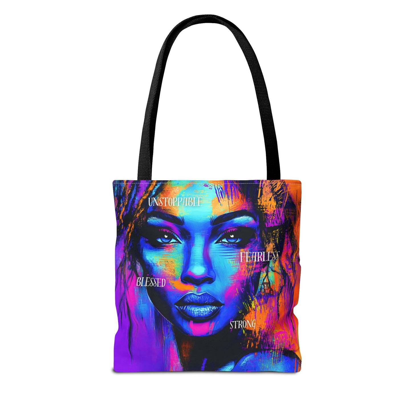 Unstoppable Empowerment Tote Bag - Vibrant Portrait of Strength