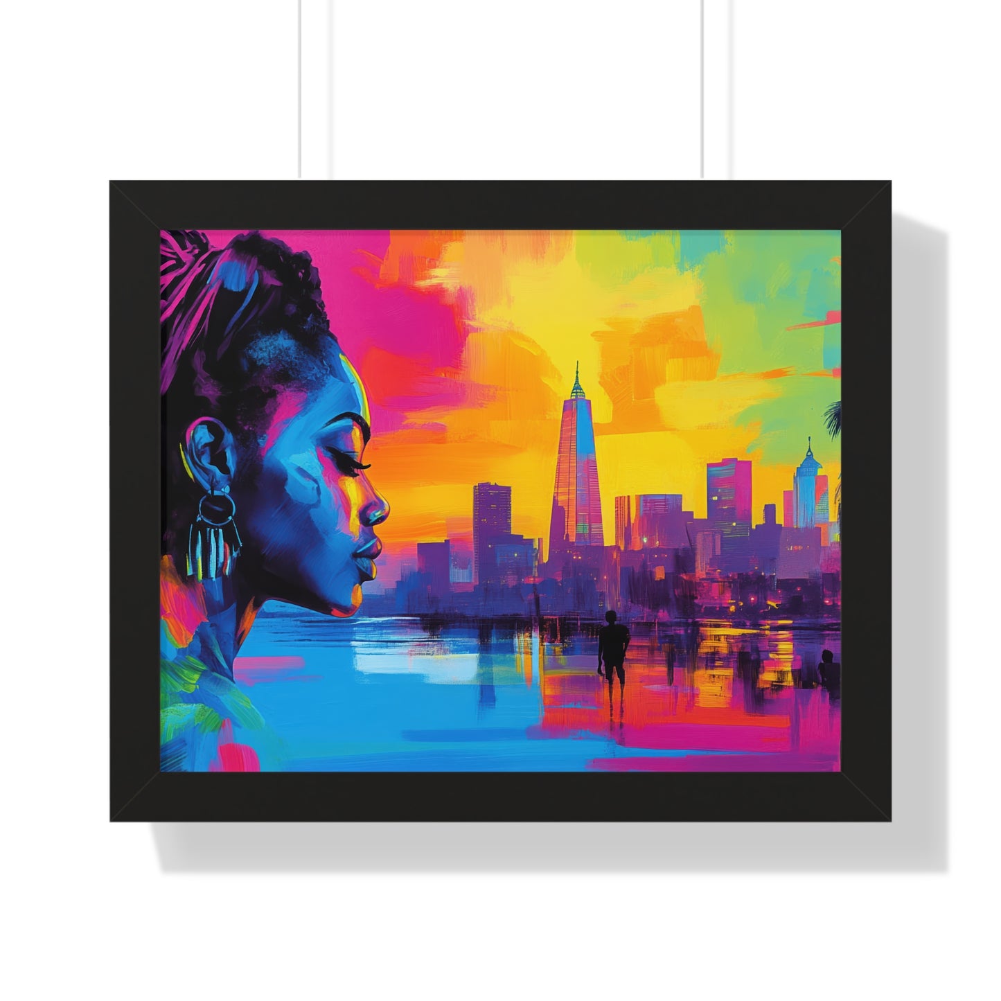 Modern Cityscape Art – Vibrant Framed Wall Decor