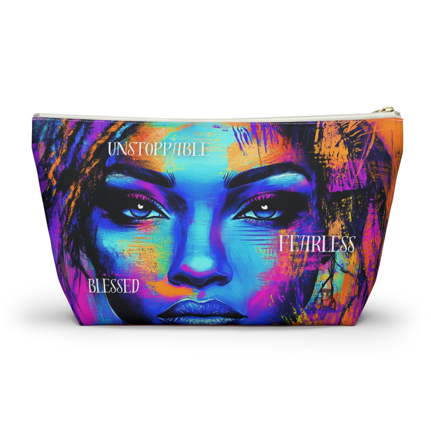 Unstoppable Empowerment Accessory Pouch – Vibrant and Fearless Design