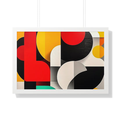 Modern Geometric Framed Wall Art – Bold Abstract Design