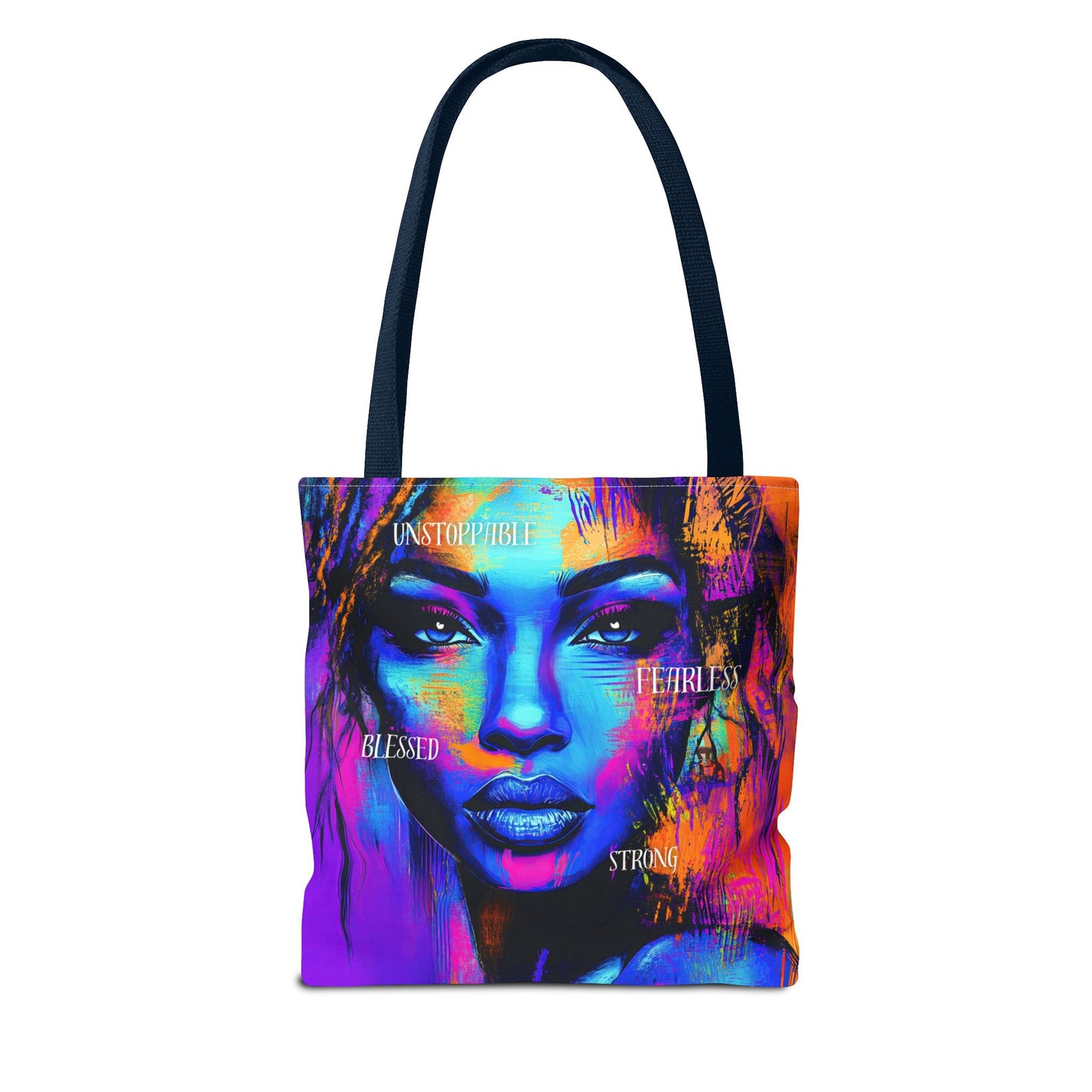 Unstoppable Empowerment Tote Bag - Vibrant Portrait of Strength