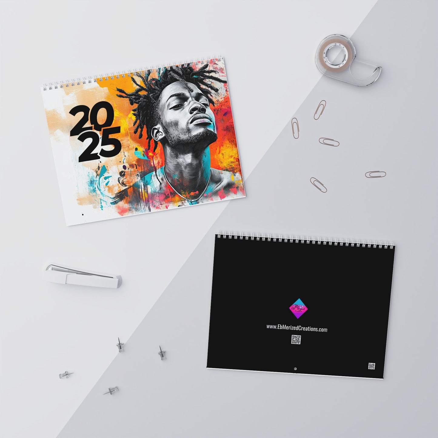 2025 Men’s Wall Calendar – Bold and Vibrant Art of Powerful Men