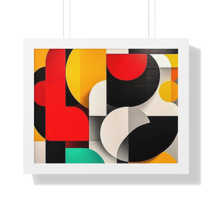 Modern Geometric Framed Wall Art – Bold Abstract Design