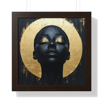 Black & Gold Portrait – Framed Modern Wall Art