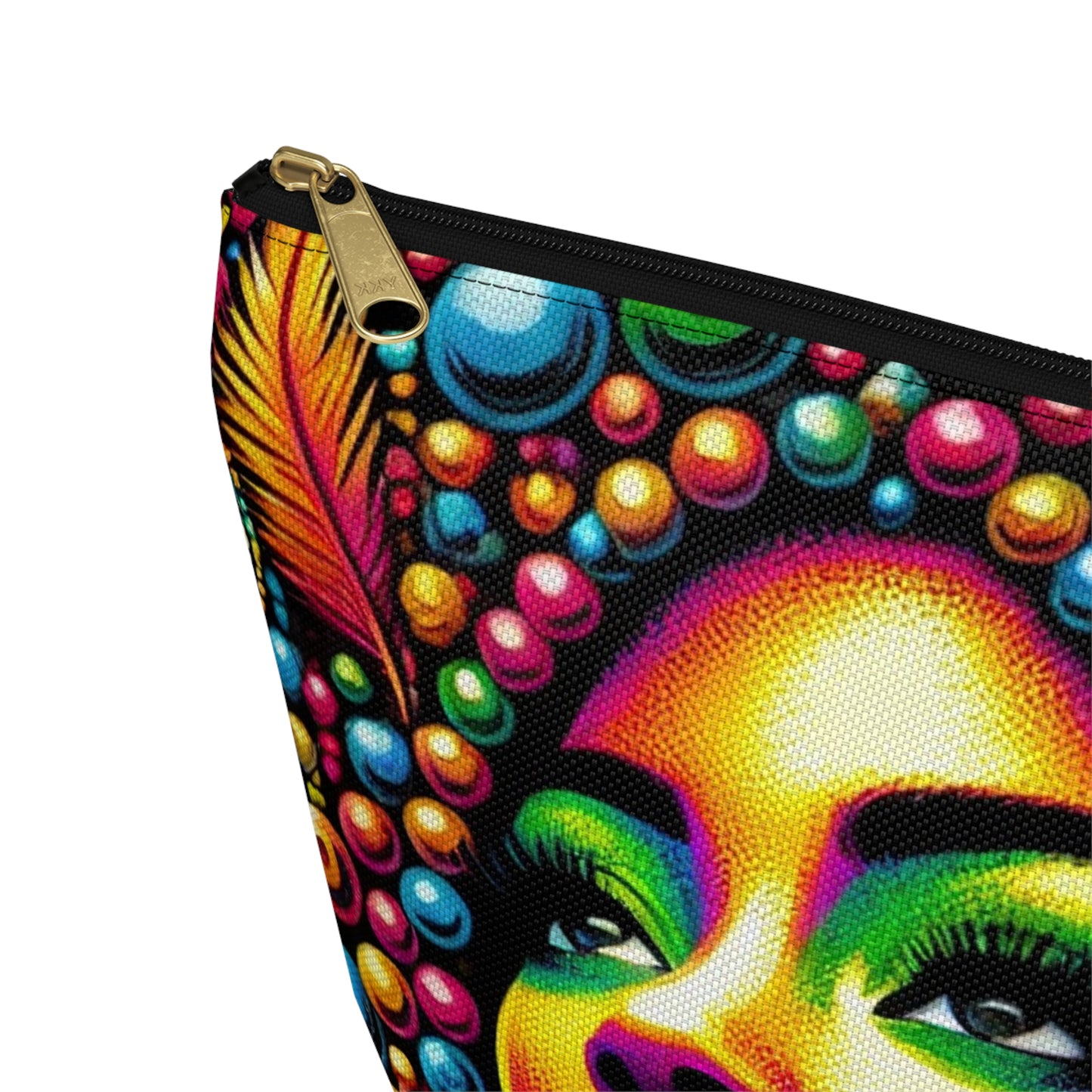 Radiant Afro Beauty Pouch – Bold and Colorful Afrocentric Design