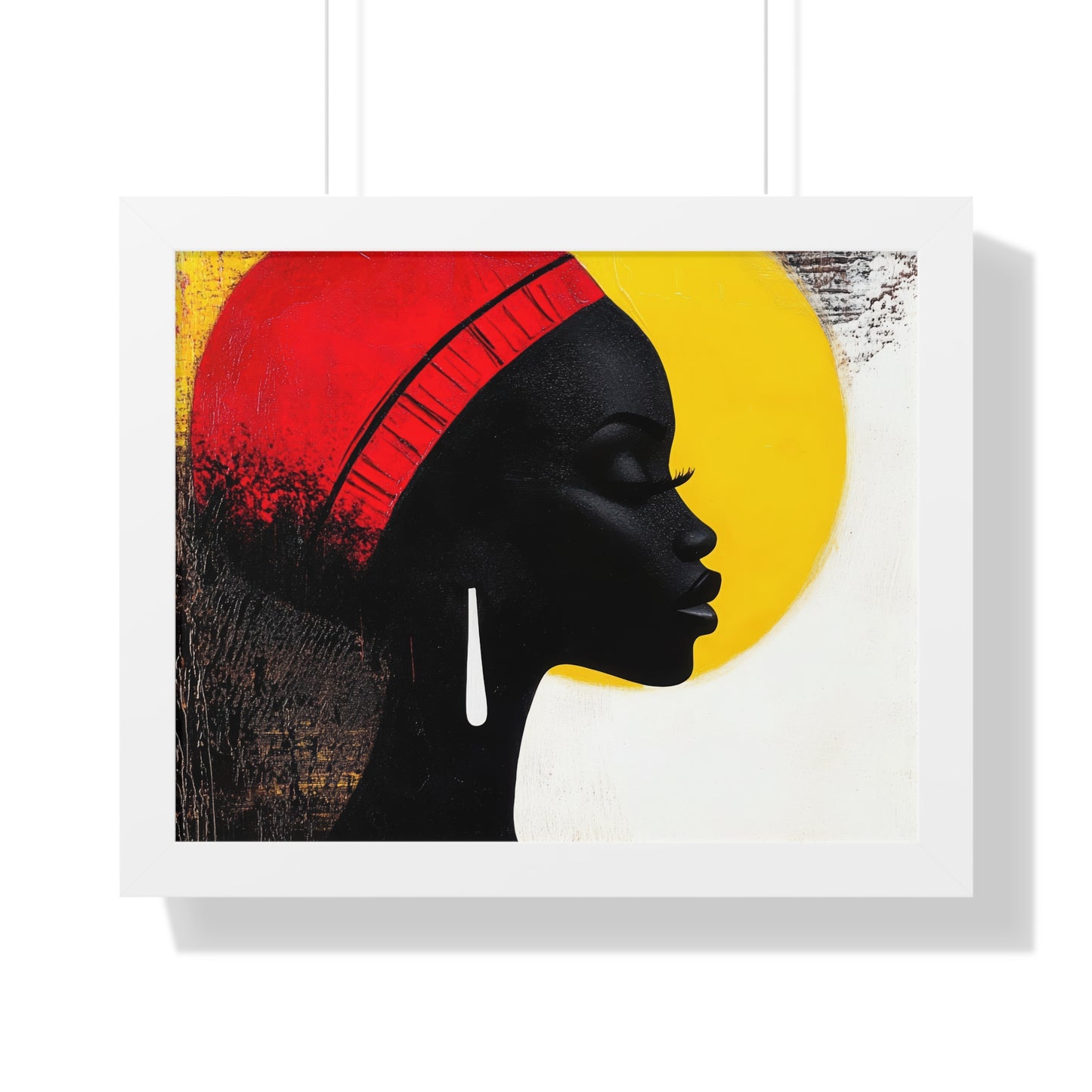 Bold African Silhouette Framed Wall Art – Modern Afrocentric Décor