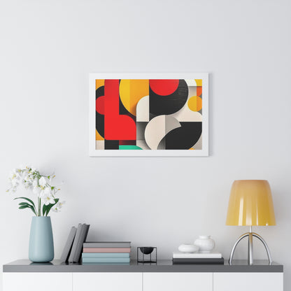 Modern Geometric Framed Wall Art – Bold Abstract Design