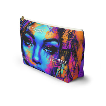 Unstoppable Empowerment Accessory Pouch – Vibrant and Fearless Design