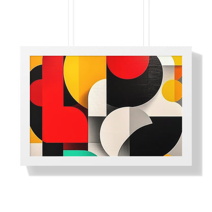 Modern Geometric Framed Wall Art – Bold Abstract Design