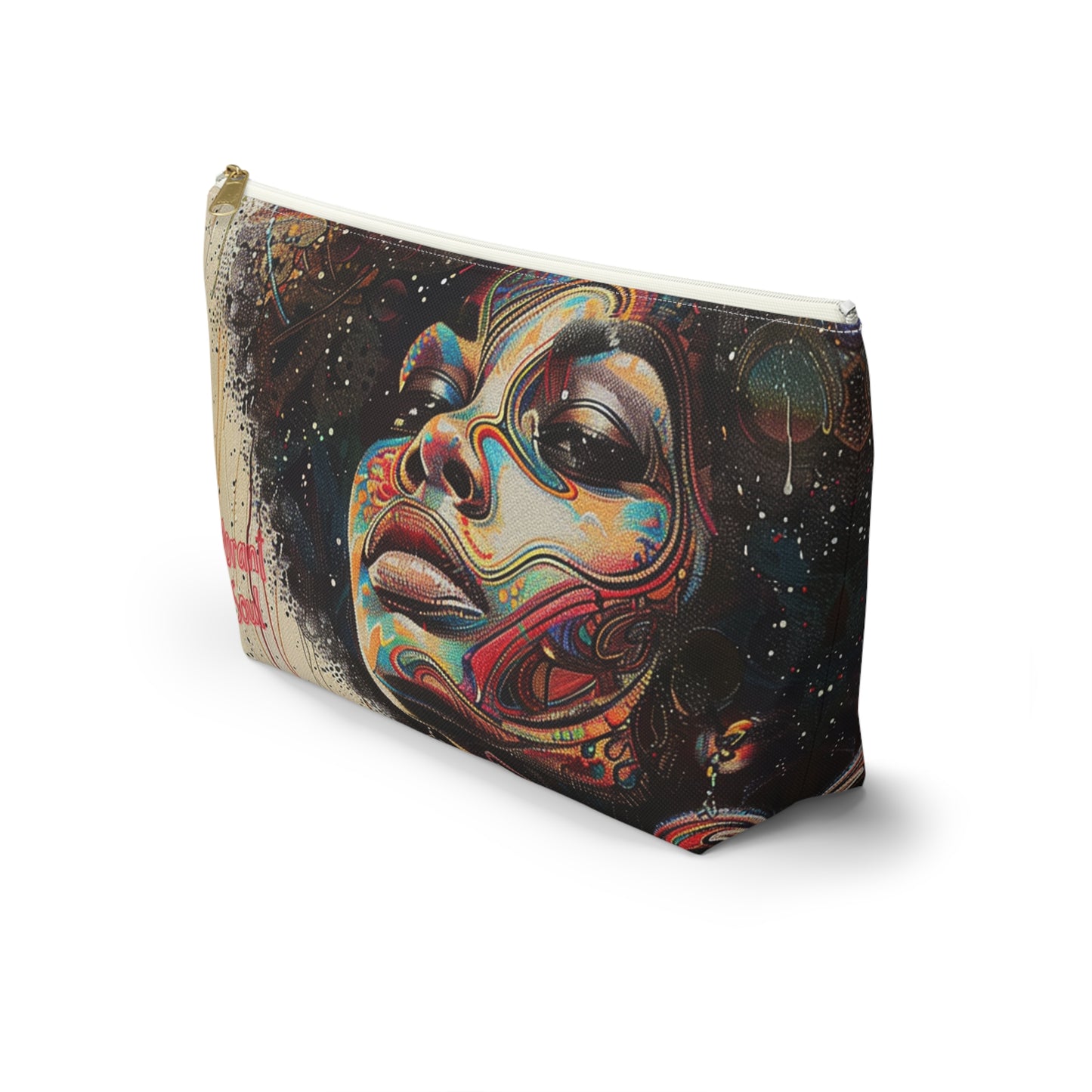 Vibrant Soul Afrocentric Accessory Pouch – Colorful Tribal Art Design