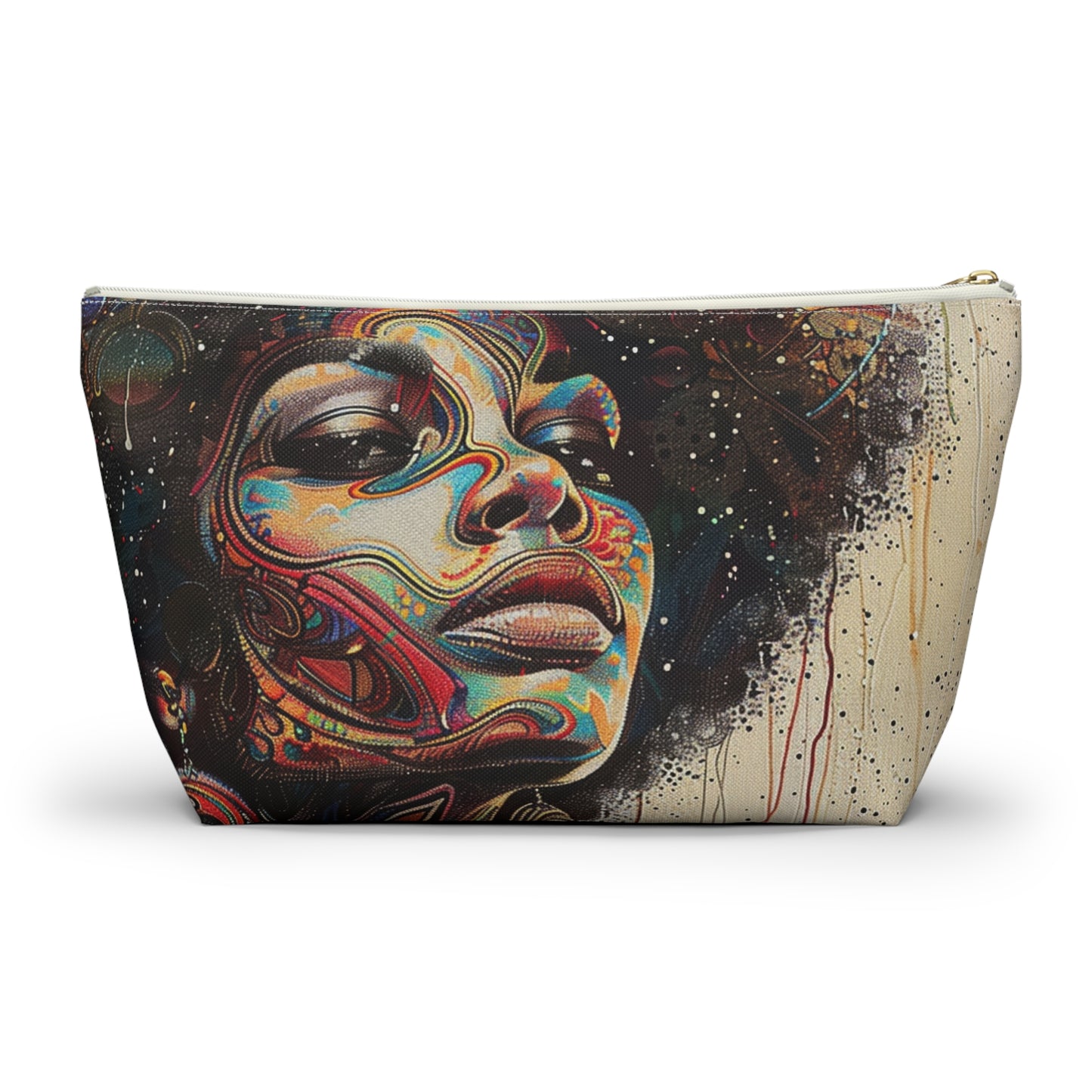 Vibrant Soul Afrocentric Accessory Pouch – Colorful Tribal Art Design