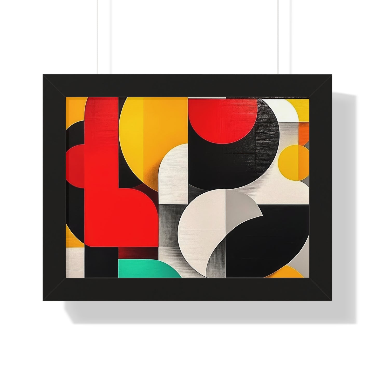 Modern Geometric Framed Wall Art – Bold Abstract Design