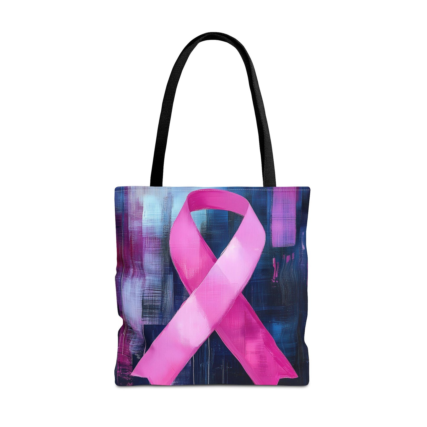 Support in Style: Abstract Pink Ribbon Breast Cancer Awareness Tote