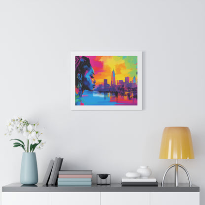 Modern Cityscape Art – Vibrant Framed Wall Decor