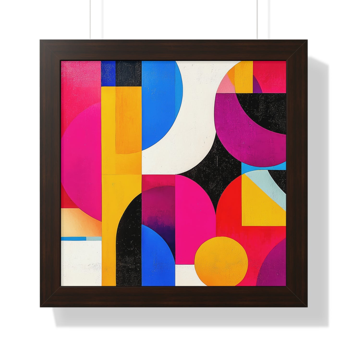 Colorful Geometric Framed Wall Art – Modern Abstract Design