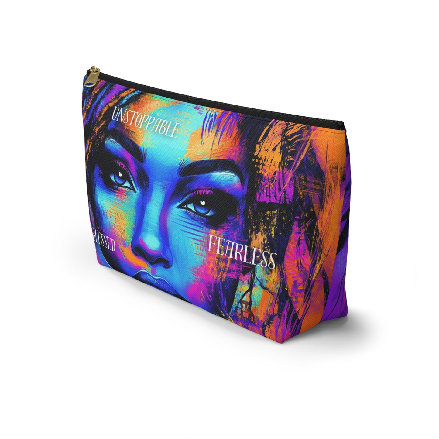 Unstoppable Empowerment Accessory Pouch – Vibrant and Fearless Design