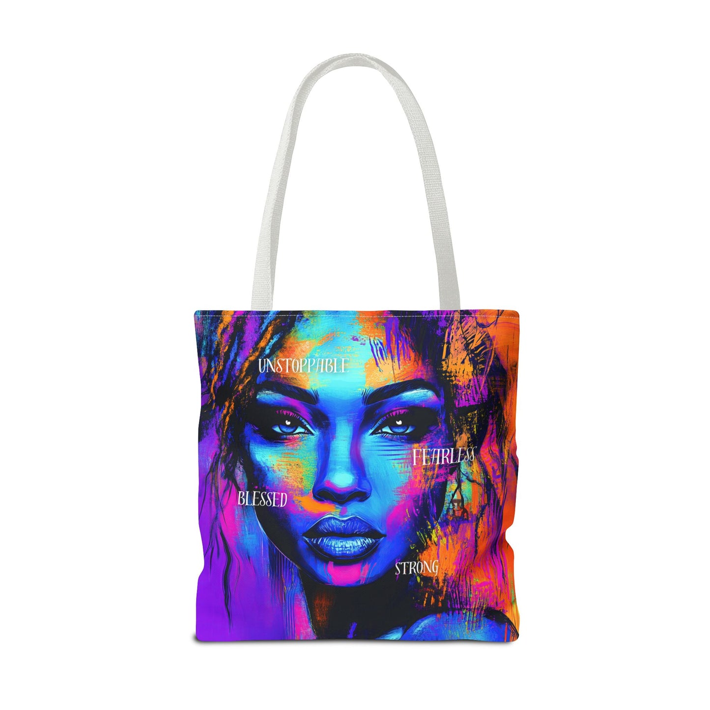 Unstoppable Empowerment Tote Bag - Vibrant Portrait of Strength