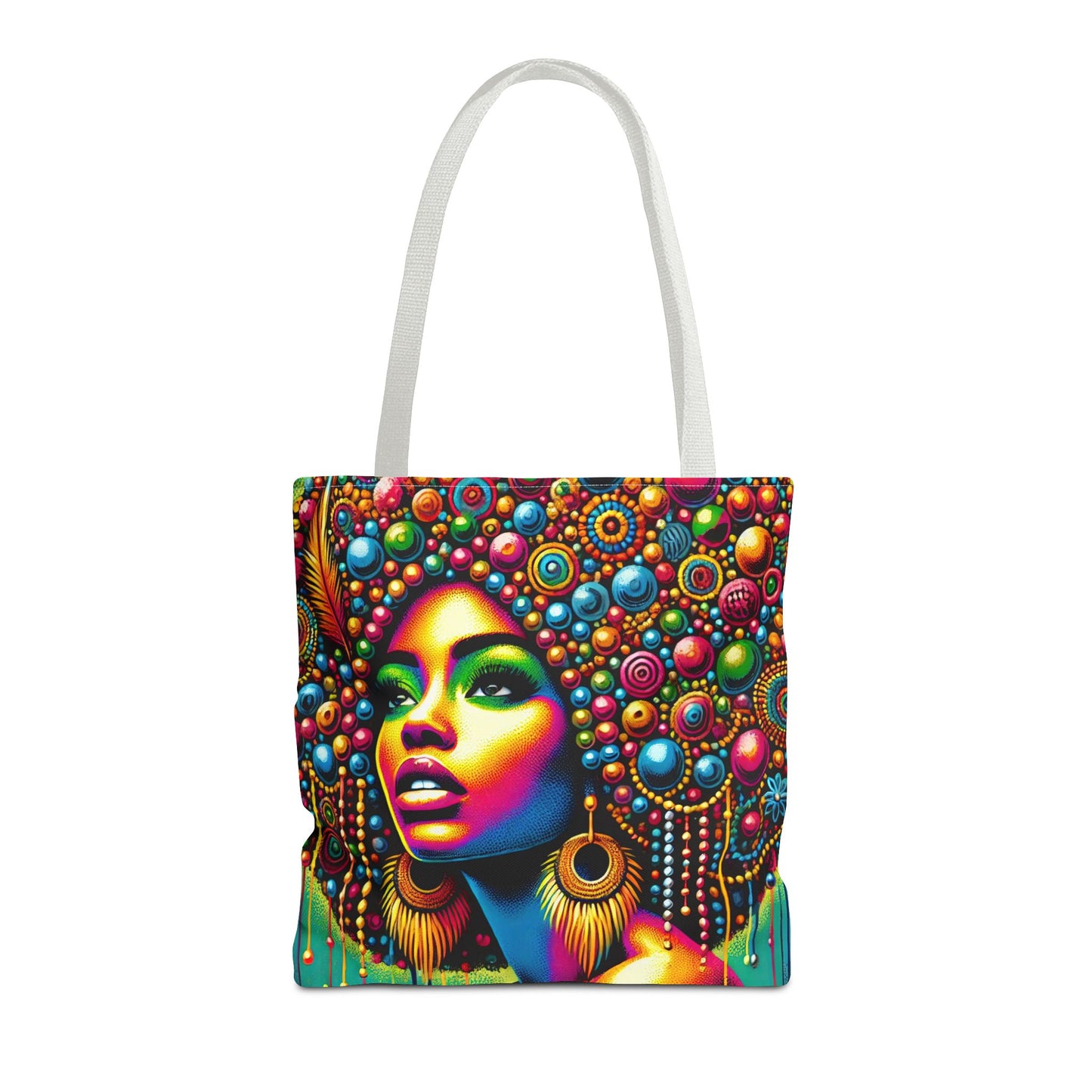 Radiant Afro Beauty Tote Bag – Express Your Culture with Bold Colors