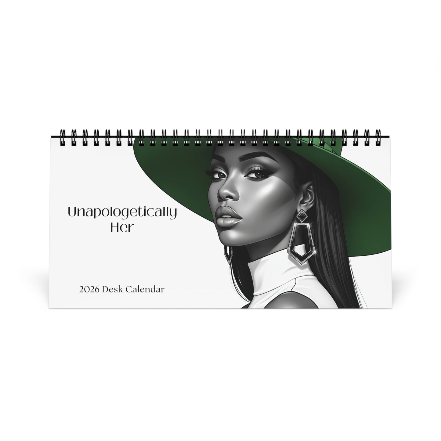 Unapologetically Her – 2026 Desk Calendar | Modern Black Woman Art & Empowerment