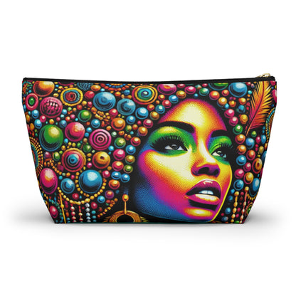 Radiant Afro Beauty Pouch – Bold and Colorful Afrocentric Design