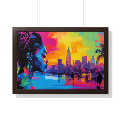 Modern Cityscape Art – Vibrant Framed Wall Decor