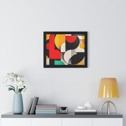 Modern Geometric Framed Wall Art – Bold Abstract Design